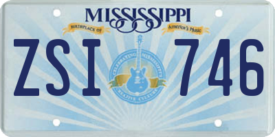 MS license plate ZSI746