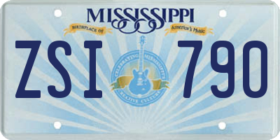 MS license plate ZSI790