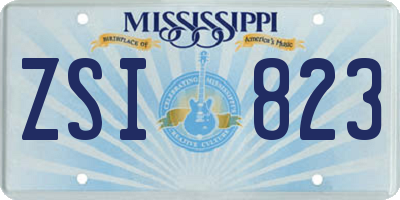 MS license plate ZSI823
