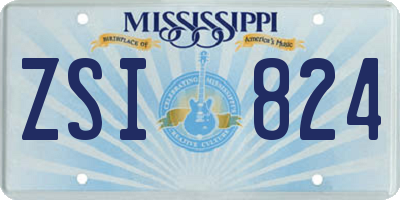 MS license plate ZSI824