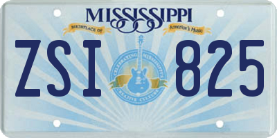 MS license plate ZSI825