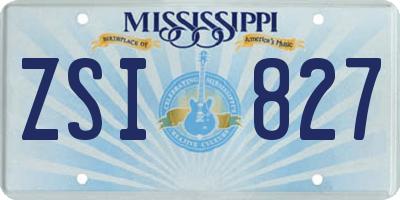 MS license plate ZSI827
