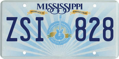 MS license plate ZSI828