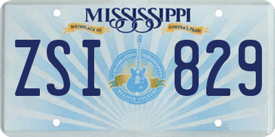 MS license plate ZSI829