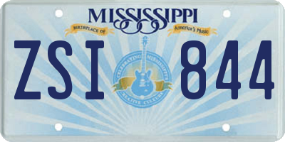 MS license plate ZSI844