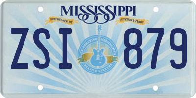 MS license plate ZSI879