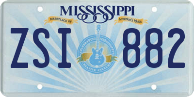MS license plate ZSI882