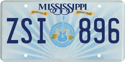 MS license plate ZSI896