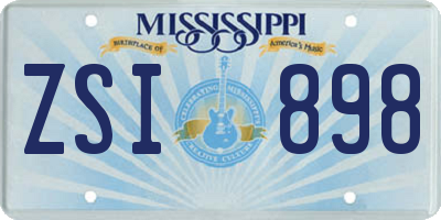 MS license plate ZSI898