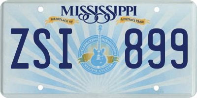 MS license plate ZSI899