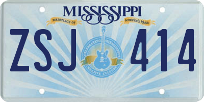 MS license plate ZSJ414