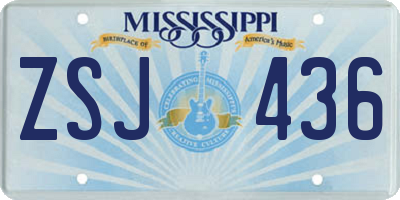 MS license plate ZSJ436