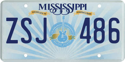 MS license plate ZSJ486