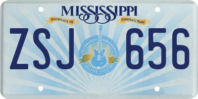 MS license plate ZSJ656