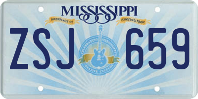 MS license plate ZSJ659