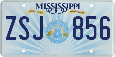 MS license plate ZSJ856