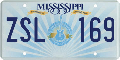 MS license plate ZSL169