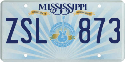MS license plate ZSL873