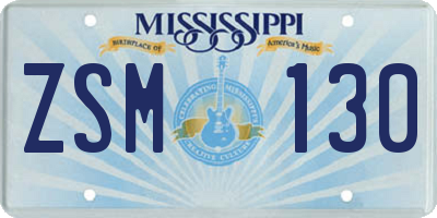 MS license plate ZSM130