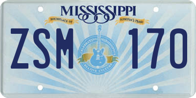 MS license plate ZSM170