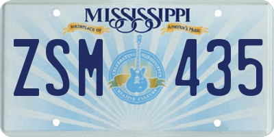MS license plate ZSM435
