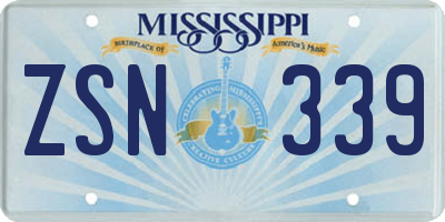 MS license plate ZSN339