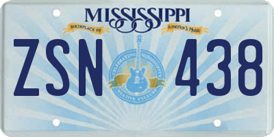 MS license plate ZSN438