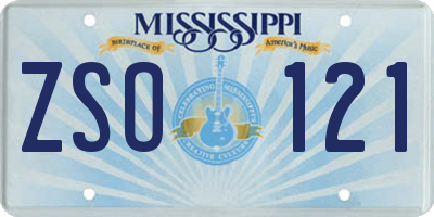 MS license plate ZSO121