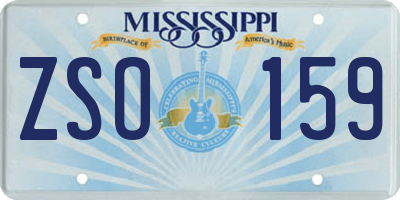 MS license plate ZSO159