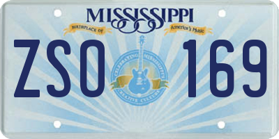 MS license plate ZSO169
