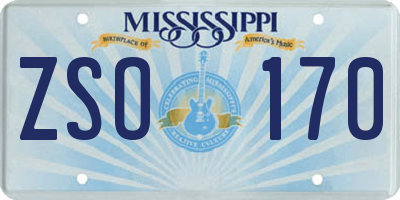 MS license plate ZSO170