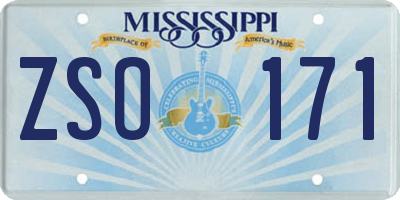 MS license plate ZSO171