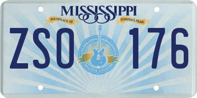 MS license plate ZSO176