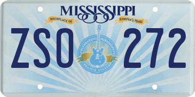 MS license plate ZSO272
