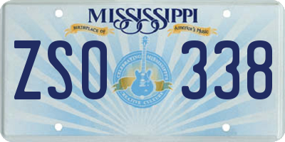 MS license plate ZSO338