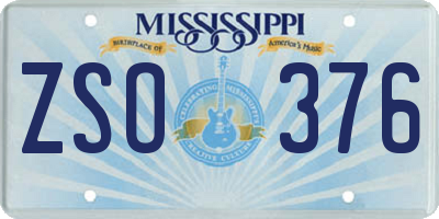MS license plate ZSO376