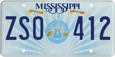 MS license plate ZSO412