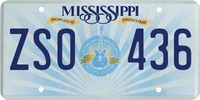 MS license plate ZSO436