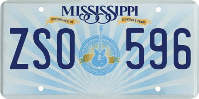 MS license plate ZSO596