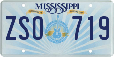 MS license plate ZSO719