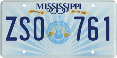 MS license plate ZSO761