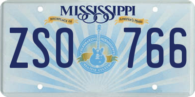 MS license plate ZSO766