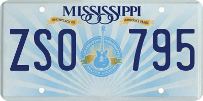MS license plate ZSO795