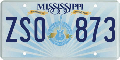 MS license plate ZSO873