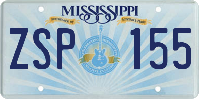 MS license plate ZSP155
