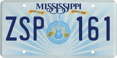 MS license plate ZSP161