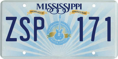 MS license plate ZSP171