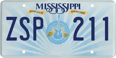 MS license plate ZSP211