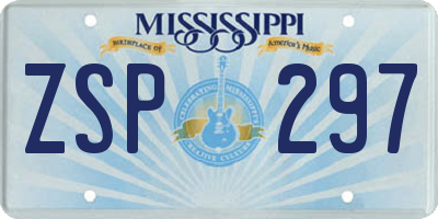MS license plate ZSP297