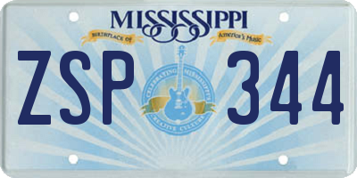 MS license plate ZSP344